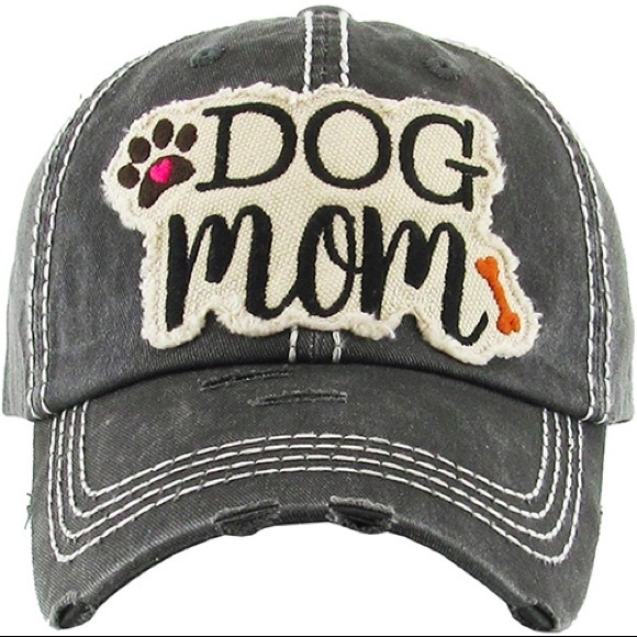 Accessories - NWT Black Dog Mom Hat